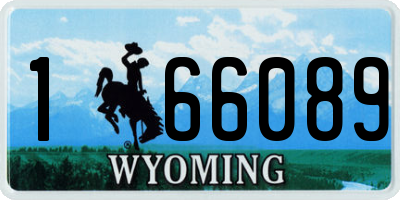 WY license plate 166089