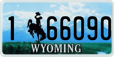 WY license plate 166090