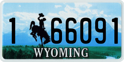 WY license plate 166091