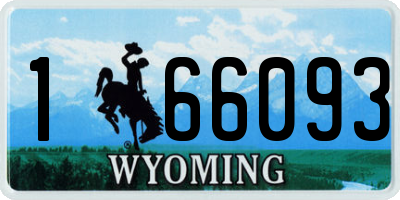 WY license plate 166093
