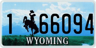 WY license plate 166094