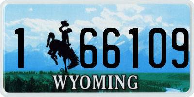 WY license plate 166109