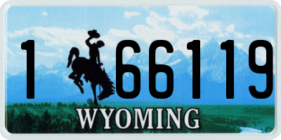 WY license plate 166119