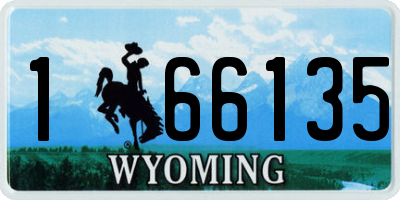 WY license plate 166135