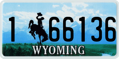 WY license plate 166136