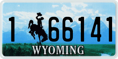 WY license plate 166141