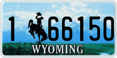 WY license plate 166150