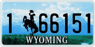 WY license plate 166151