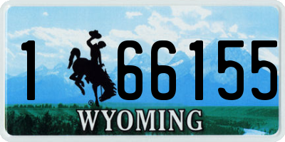 WY license plate 166155