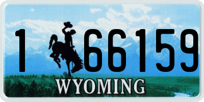 WY license plate 166159