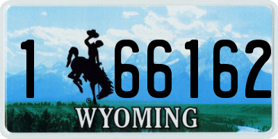 WY license plate 166162