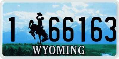 WY license plate 166163