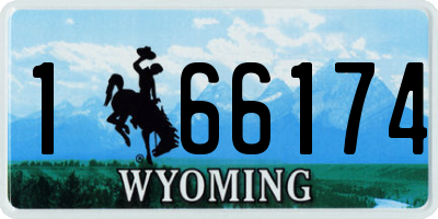 WY license plate 166174