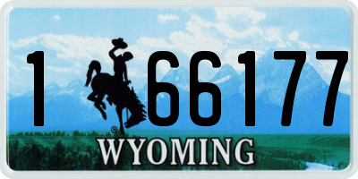 WY license plate 166177