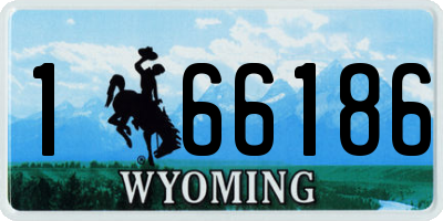 WY license plate 166186