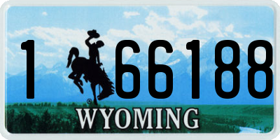WY license plate 166188