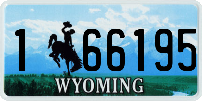 WY license plate 166195