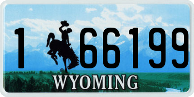 WY license plate 166199