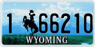 WY license plate 166210