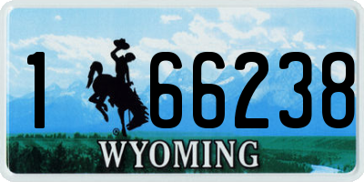 WY license plate 166238