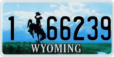 WY license plate 166239
