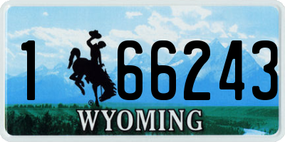 WY license plate 166243