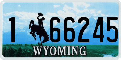 WY license plate 166245
