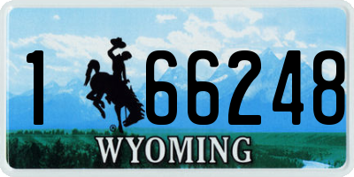 WY license plate 166248