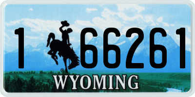 WY license plate 166261