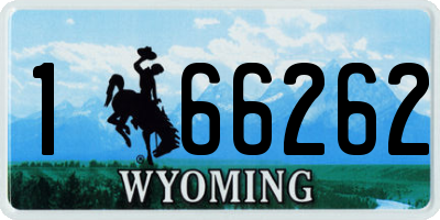 WY license plate 166262