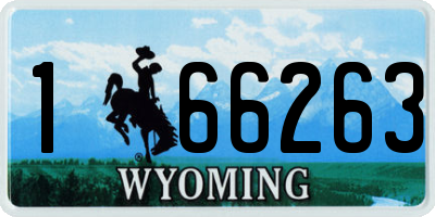 WY license plate 166263
