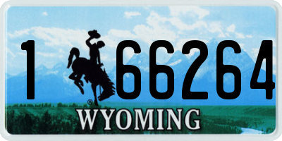 WY license plate 166264