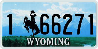 WY license plate 166271