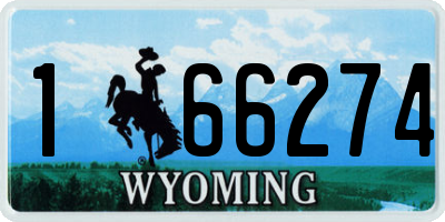 WY license plate 166274