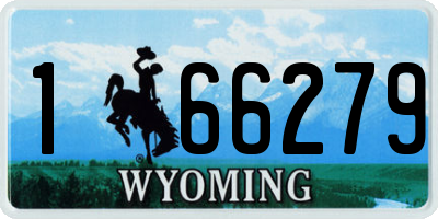 WY license plate 166279