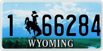 WY license plate 166284