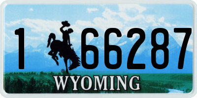 WY license plate 166287
