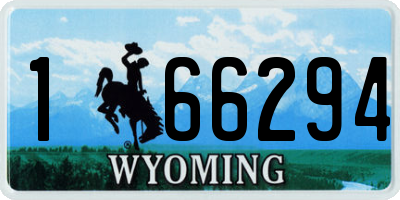 WY license plate 166294