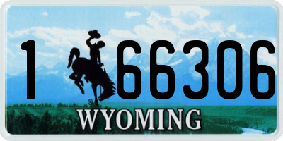 WY license plate 166306