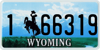 WY license plate 166319