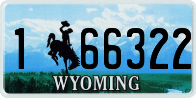 WY license plate 166322