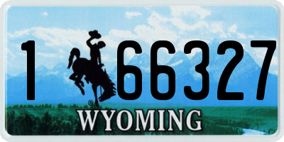 WY license plate 166327