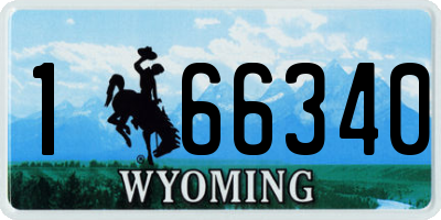 WY license plate 166340
