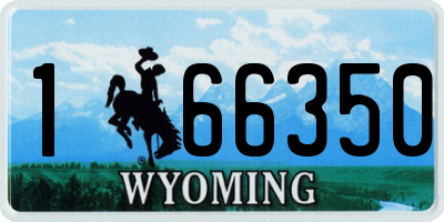 WY license plate 166350