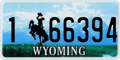 WY license plate 166394