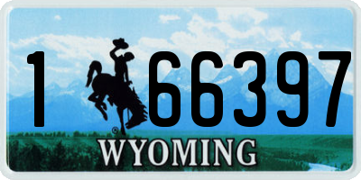 WY license plate 166397