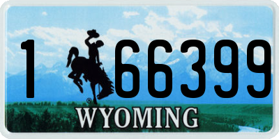 WY license plate 166399