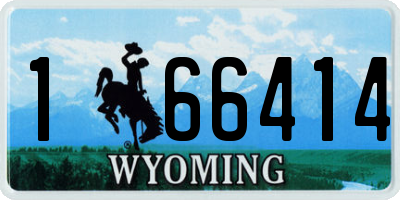 WY license plate 166414