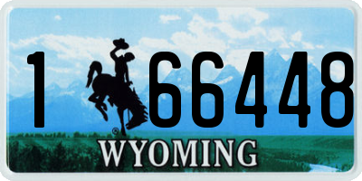WY license plate 166448