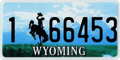 WY license plate 166453